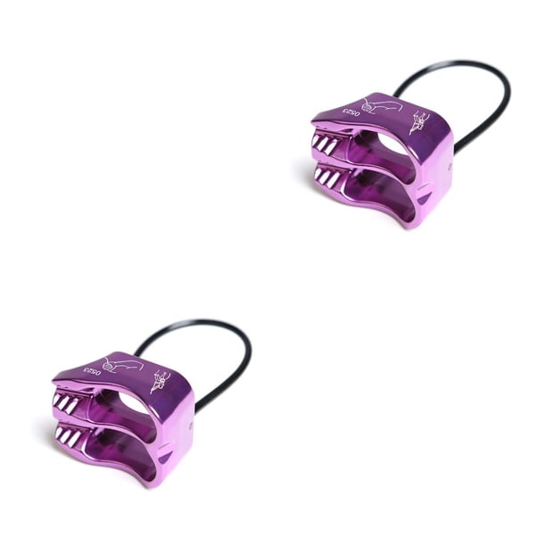 Greeniant Belay Rappel Device Aleación V-Grooved Descender Gear Backpacking Climbers Downhill Stop Hardware Outdoor Purple Violeta 2piezas