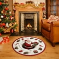 thumbnail image 6 of 3D Christmas Santa Snowman Rug - 15.7Inch Cartoon Printed Polyester Carpet for Living Room, Festive Holiday Home Decoration, 6 of 7