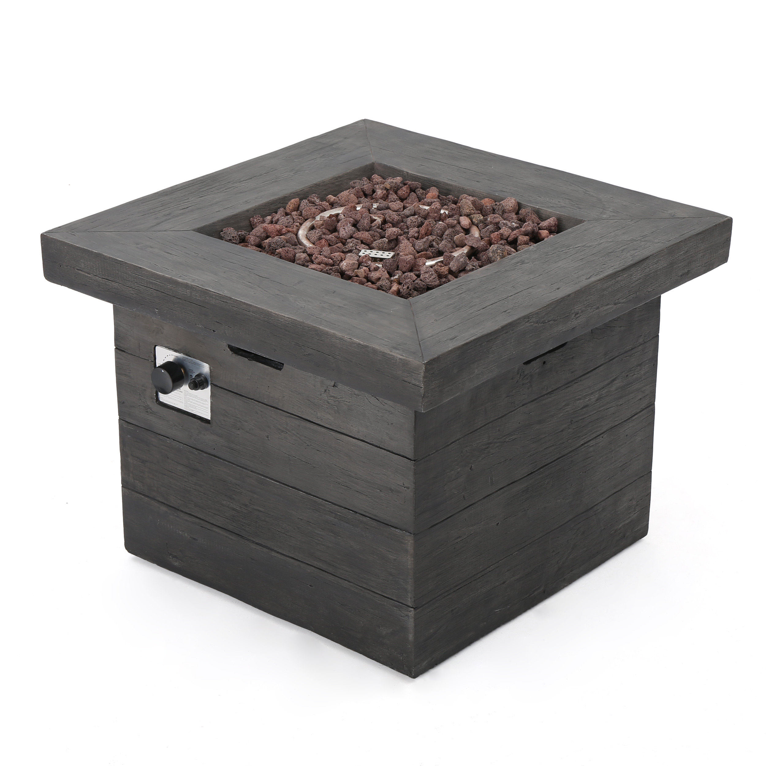 Mayer Grey Magnesium Oxide Square Gas Fire Pit - image 4 of 15