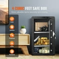 thumbnail image 5 of KFFKFF Single Door 4.0 cu.ft Security Safe, Key, Password & Fingerprint Access, Includes Fireproof Bag, Key Organizer, LED, 2 Shelves - Ideal for Cash, Papers, Jewelry, Black, 5 of 9