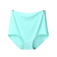 thumbnail image 3 of Frontwalk Women Soft Seamless Briefs Oversize Comfy Panties Plus Size Sleep Underwear Light Blue XL, 3 of 3