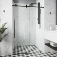 thumbnail image 5 of Vigo Vg6021cl4876 Elan E-Class 76" High X 48" Wide Sliding Frameless Shower Door - Black, 5 of 7