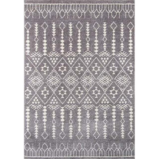 Momeni LIMA0LI-11GRY5376 Lima Israel Machine Made Area Rug&44; Gris - 5 Pi 3 Po x 7 Pi 6 Po