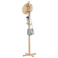 thumbnail image 1 of Coat Rack, Oxkers Coat Rack Stand Wood, Super Easy Assembly, Free Standing Coat Rack with 3 Tiers, 12 Hooks and 4 Stable Feet, Coat Hanger Stand for Home Office Hall Entryway, 1 of 14