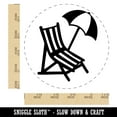 thumbnail image 2 of Beach Lounge Chair and Umbrella Self-Inking Rubber Stamp Ink Stamper - Black Ink - Large 1-1/2 Inch, 2 of 7