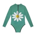 thumbnail image 6 of AHTJRT Girls's Long Sleeve Rash Guard Swimsuit High Waist Crewneck One Piece Back Zipper Surfing Bodysuit Bathing Suits Multicolor#14 2-3 Years, 6 of 7