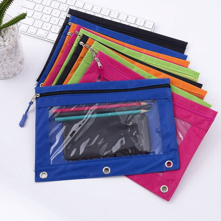 Imagine - Black - Pencil Pouch - Fits Standard 3 Ring Binder - Clear Window