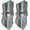 Silver Greaves Large, variant on Armory Replicas Versatile Detail Medieval Inspired 18G Renaissance Faire Costume Cosplay Greaves w/Adjustable Straps & Polished Silver Finish