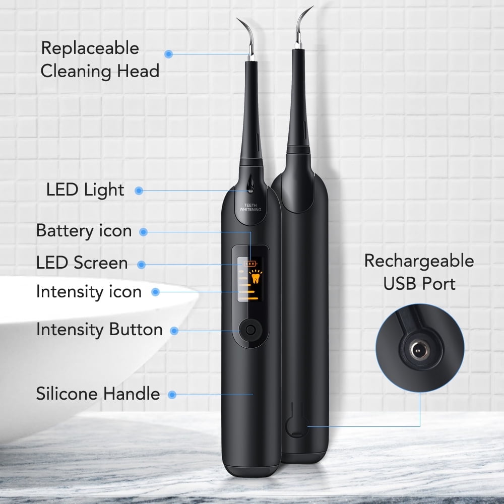 Sonic Tooth Scraper, Electric Dental Calculus Remover With 5 Adjustable Modes, Powered by USB, Scraper Plaque Tartar Remover Teeth Cleaning Tools for Dental Calculus, Tartar, Tooth Stains