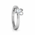 thumbnail image 6 of HeartsAndYou 0.6ct Engagement Ring for Women Round Cut Moissanite Heart Valentine 18k White Gold Over Silver, 6 of 9