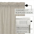 thumbnail image 2 of VHC Brands Frayed Lattice Curtain Valance, Creme & Black, 16x60, 2 of 8