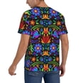 thumbnail image 2 of Vsdgher Colorful Floral Mens T-Shirts Baseball Vintage Fashionable Lightweight Casual Crew Neck Slim Fit with Long Sleeves-Medium, 2 of 7