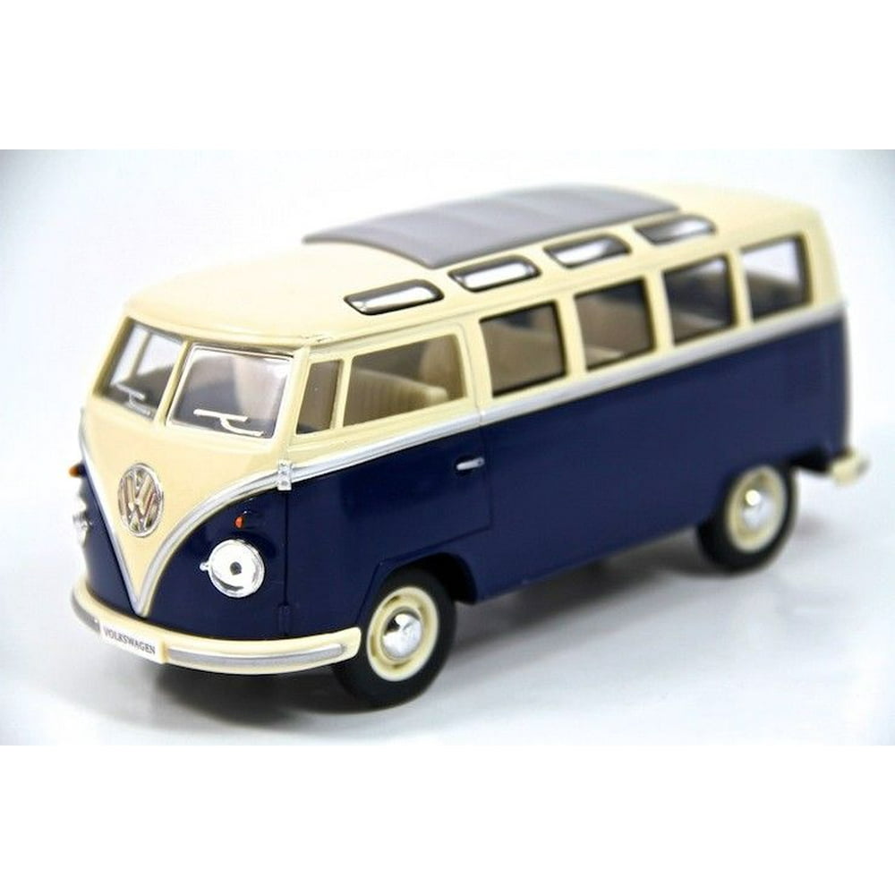 7" Kinsmart 1962 VW Volkswagen Bus Diecast Model Toy Car Van 124 Blue