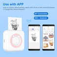 thumbnail image 3 of Graflsoa Imprimante Thermique Compacte Bluetooth Mini - Appareil Portable de 2 Pouces pour Notes, Images et Listes, Batterie Rechargeable, Comprend 11 Rouleaux de Papier, Rose, 3 of 7