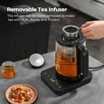 thumbnail image 5 of Electric Kettle Temperature Control ±5℉, 1.8L Glass Electric Tea Kettle with Removable Infuser for Flowers & Fruit Tea, 1200W Fast Boiling, 6 Hours Keep Warming, Black, 5 of 6