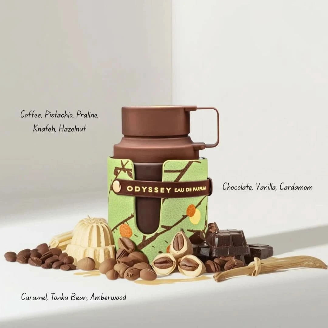 Odyssey Marshmallow, Odyssey Candee, Odyssey Dubai Chocolat, Odyssey Toffee Coffee & Odyssey Black Forest Eau de Parfum Spray 100ml (3.4 oz) by Armaf (Bundle)
