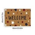 thumbnail image 3 of HCBY Patriotic Welcome Doormat, Independence Day Entry Rug, Star Pattern Design, Non-Slip Silicone Backing, Red White Blue Accents for Front Porch, 3 of 6