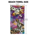 thumbnail image 5 of Autua Colored Doodle Giraffe Beach Towel Oversized 36"x72" Quick Dry Microfiber Towels Pool Accessories Cruise Essentials Vacation Gifts Summer Must Haves for Swimming Camping Travel 55x27.5in, 5 of 7