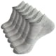 thumbnail image 1 of Calcetines Prolriy para hombre, 3 pares, deportivos de verano, informales, de color liso, transpirables y absorbentes del sudor, finos, para hombre, gris, L, 1 of 2