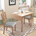 thumbnail image 6 of 29"- 45" Extendable Dining Table for 4, Folding Kitchen Table with Rubberwood Legs, Space-Saving Dinner Table for Living Room, Kitchen, Dining Room, Small Space (Only Table), 6 of 7
