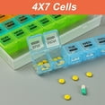 thumbnail image 2 of YWC-Small Pill Box with 3 Compartments, Cute Portable Travel Daily Pill Box Organizer Case, Small Portable Pill Case (MonthlyGrey), 2 of 4