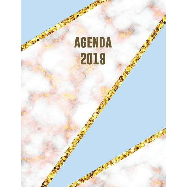 Agenda Organizador Planificador: Agenda 2019 Semana Vista - Mosaico de Mármol Azul Rosa Y Oro - Organizador Día Español - 52 Semanas Enero a Diciembre 2019 (Series #4) (Paperback) - Walmart.com