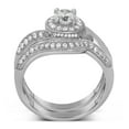 thumbnail image 3 of Designer 2.50 Carat Round Diamond Moissanite Bridal Ring Set on 10k White Gold, 3 of 3
