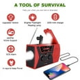 thumbnail image 5 of LNKOO 2021 Upgraded Version Portable Radio, Weather Radio with LED Flashlight, SOS Alarm Solar Hand Crank Emergency Radio, 2000mAh Power Bank for Smart Phone, AM/FM NOAA Radio, 6 LEDs Reading Lamp, 5 of 7
