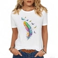 thumbnail image 2 of Mgmyaa T Shirt for Women Graphic Tees Print Shirts Short Sleeve Casual Summer Vacation Tee Tops, 2 of 5