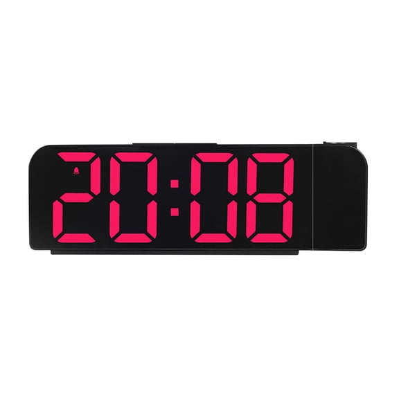 Hmsavn Projection Digital Alarm Clock For Bedroom Colorful LED Alarm Clock For Bedrooms With 12/24H Snooze Mirror LED Alarm Clock Electronics