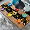 thumbnail image 6 of 70th Birthday Table Runner Black Gold, NonSlip Dining Linen Cloth, Celebrate Men/Women 70 Years Old Anniversary Party Decorations, 72 Inches Long, 6 of 6
