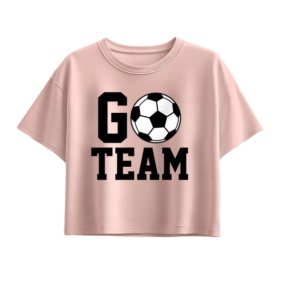 Instant Message - Go Team Soccer - Youth Girls Boxy T-Shirt