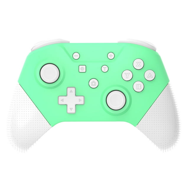 (Latest Version) Switch Controllers for Switch/Switch Lite, Wireless Pro Controller Joypad with NFC and Home Wake-Up Function,Support Gyro Axis, Turbo and Dual Vibration-Green
