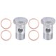 thumbnail image 1 of Tornillos huecos universales para motocicleta M24x1,5 de 52 mm de longitud con juego de arandelas, tornillos huecos de freno, rosca métrica, tono plateado, paquete de 6, 1 of 1