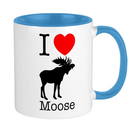 

CafePress - I Heart Moose - Ceramic Coffee Tea Novelty Mug Cup 11 oz
