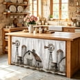 thumbnail image 6 of Farmhouse Barn Cabinet Curtains for Kitchen 28"W x 51"L, Vintage Country Rust Windmill Fence Field Under Sink Skirt Magic Tape Short Curtain Decorative Privacy Panel for Pantry Cabinet Opening, 6 of 9