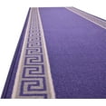 thumbnail image 3 of Custom Size Greek Key Meander Navy Blue Roll Runner Rug 36 Inch Wide and Customize Choice of Your Length by feet Slip Skid Resistant Latex Back Cut to Size Rug Runner, 3 of 7