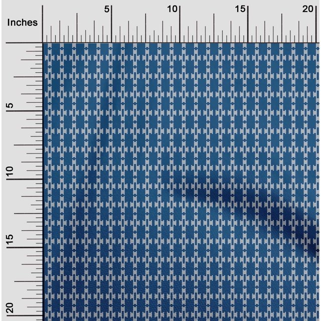 oneOone Cotton Poplin Fabric Stripe & Geometric Kasuri Print Sewing Fabric BTY 56 Inch Wide
