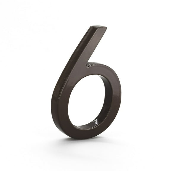 Montague Metal Products 4" Roman Bronze Floating or Flat Modern House Numbers 0-9 - 6