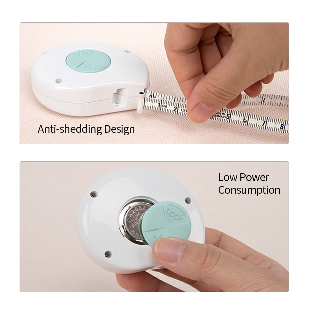 GemRed Digital Measuring Tape Accurately Measures Body Part Circumferences Digital Display Records Results Measurements Blue