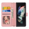 thumbnail image 7 of Allytech Galaxy Z Fold 3 Cover, Premium PU Leather Drop Protection Cards Holder Removable Adjustable Crossbody Necklace Lanyard Shoulder Strap Case Cover for Samsung Galaxy Z Fold 3, Pink, 7 of 7