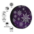 thumbnail image 4 of Naloa Snowflake Gradient Purple PVC Leather Spare Tire Wheel Cover for Car Truck SUV Camper Trailer Universal Fit many size16 inch, 4 of 6