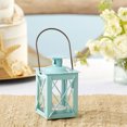 thumbnail image 2 of Kate Aspen Decorative Lanterns - Set of 2 - Luminous Metal Lantern Tealight Candle Holders for Wedding, Home Decor and Party - 4.5" H (6.5" H with Handle) – Blue, 2 of 5