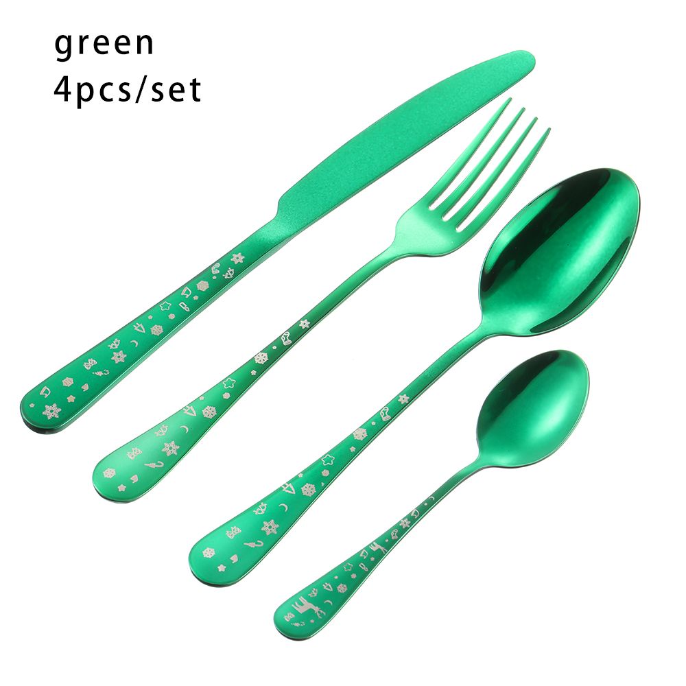 4pcs Foldable Kitchen Tableware Utensils Stainless Steel Case Box