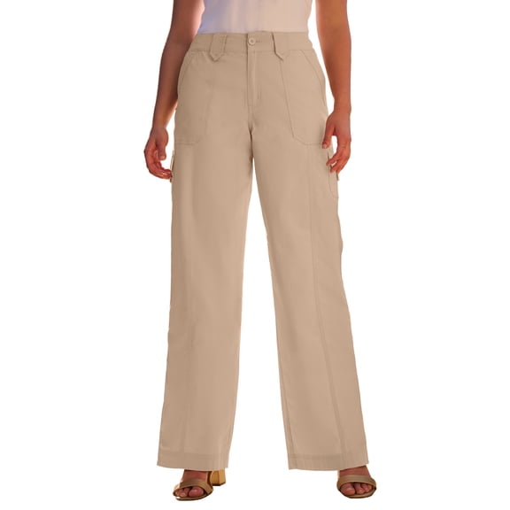 Roaman's Women's Plus Size Wide-Leg Cargo Pants