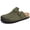 Army Green, variant on Litfun Suede Clogs for Women Cork Footbed Leather Sandals Arch Support Potato Shoes with Adjustable Buckle, Taupe
