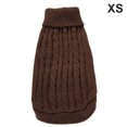 thumbnail image 2 of Billuyoard Suéter de Navidad para mascotas, suéter de punto cálido de Color sólido, ropa de otoño e invierno Ropa para mascotas Café XS, 2 of 6