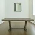 thumbnail image 2 of Home Design Rahma Rectangular Dining Table with Trestle Base, Three-Divided Top, Two-Tone Finish, Classic Design, Durable Construction, Antique Gray, 2 of 8