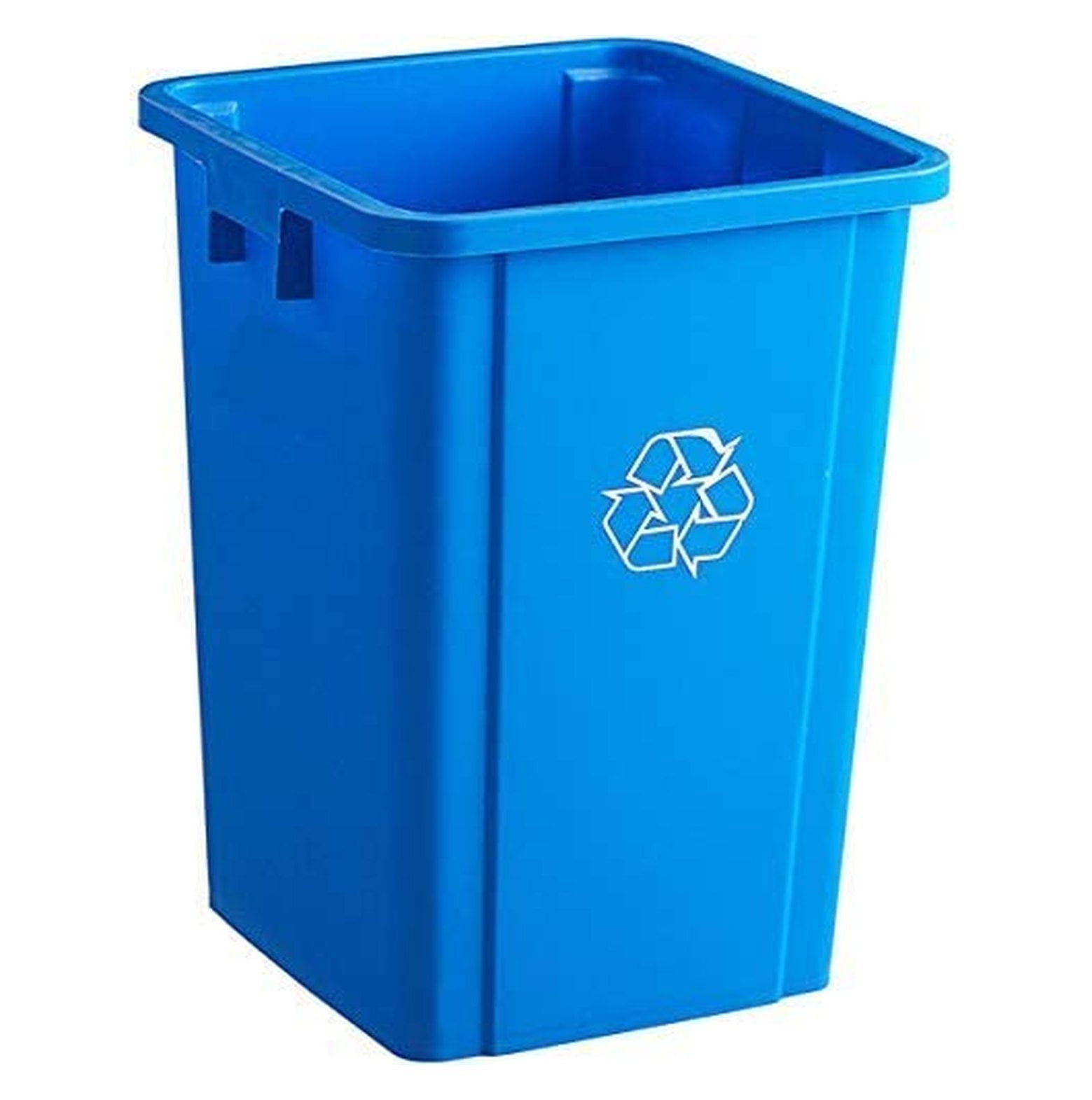 75 Qt. / 19 Gallon / 72 Liters/Blue Square Recycle Bin. Kitchen Garbage Can Office Trash Can Recycle Bin Waste Basket Touchless
