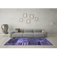 thumbnail image 3 of Ahgly Company Indoor Rectangle Patchwork Blue Transitional Area Rugs, 4' x 6', 3 of 4